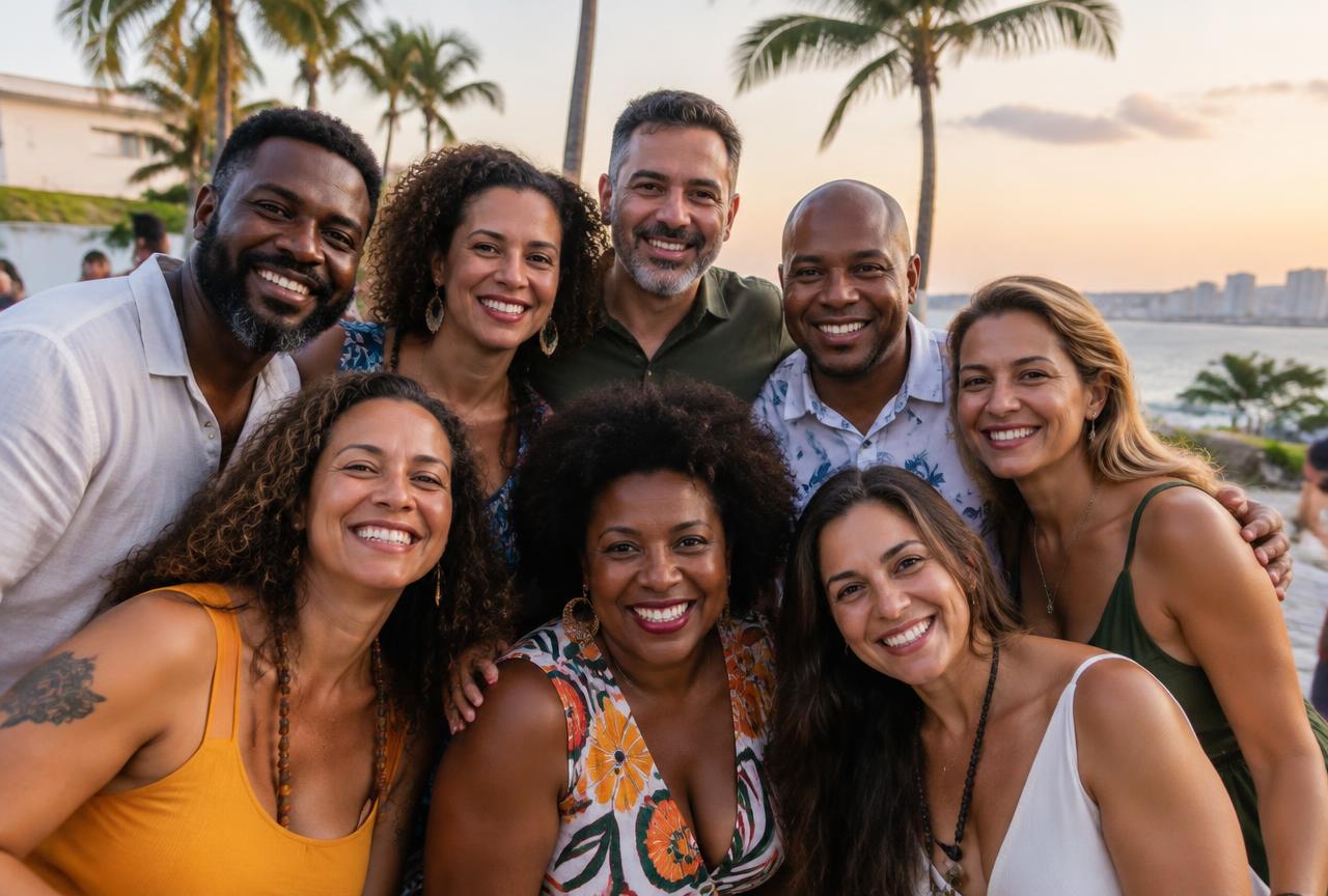 Comunidade Home Fit reunida em atividade ao ar livre em Salvador